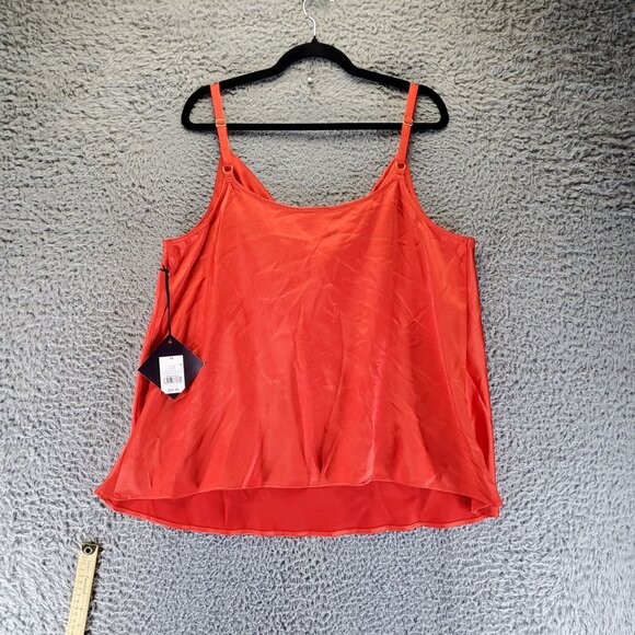 Ava & Viv Top Womens 1X Red Cowl Neck Satin Camisole Adjustable Straps *NWT* - Picture 8 of 9